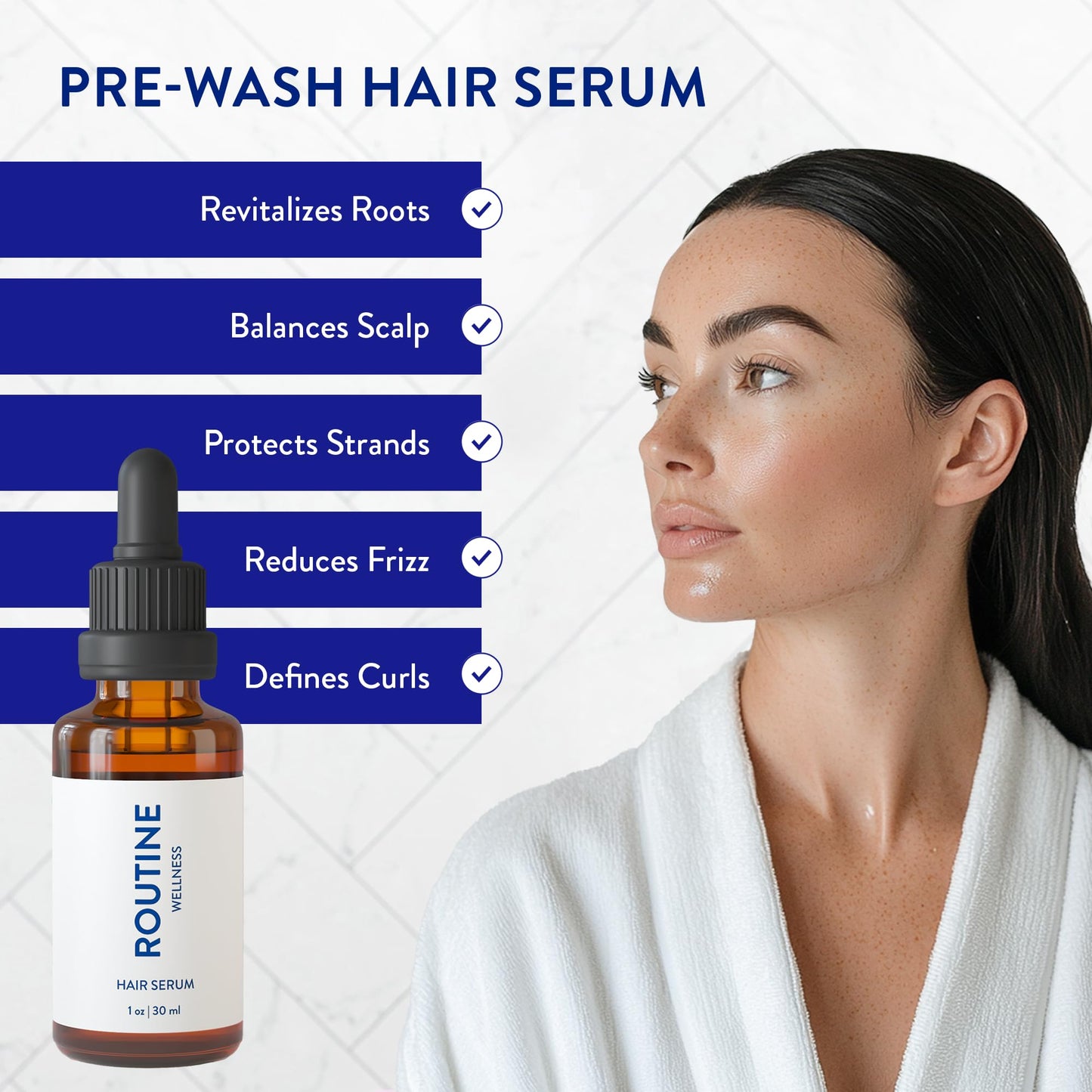 Routine Wellness Bundle - Shampoo and Conditioner Set for Thinning Hair, Two Serums for Scalp Health, Hair Growth Supplement & Hair Mask - Coconut & Vanilla