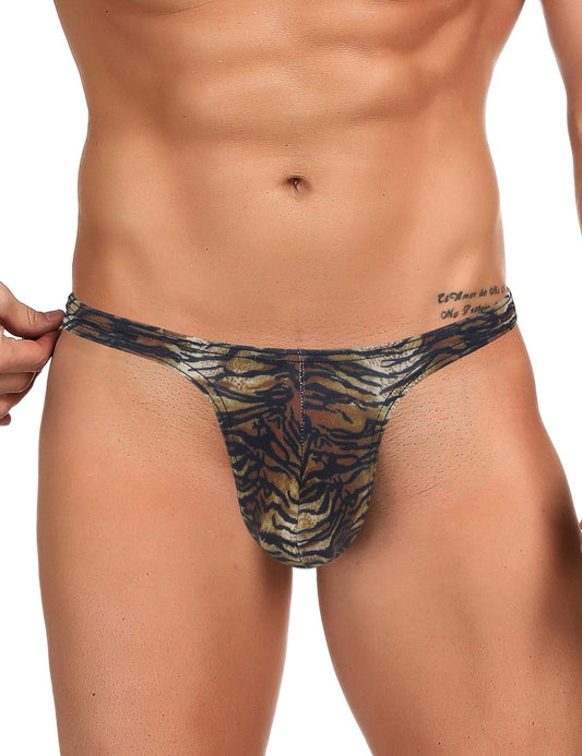 Mens G-String Thong  -Underwear Snake Print - Briefs Low Rise Sexy Hot Shorts for Mens Lingerie
