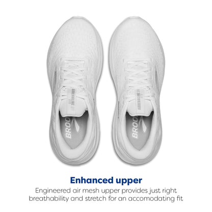 Brooks Women’s Adrenaline GTS 24 Supportive Running Shoe - White/Oyster/Alloy - 11.5 Wide