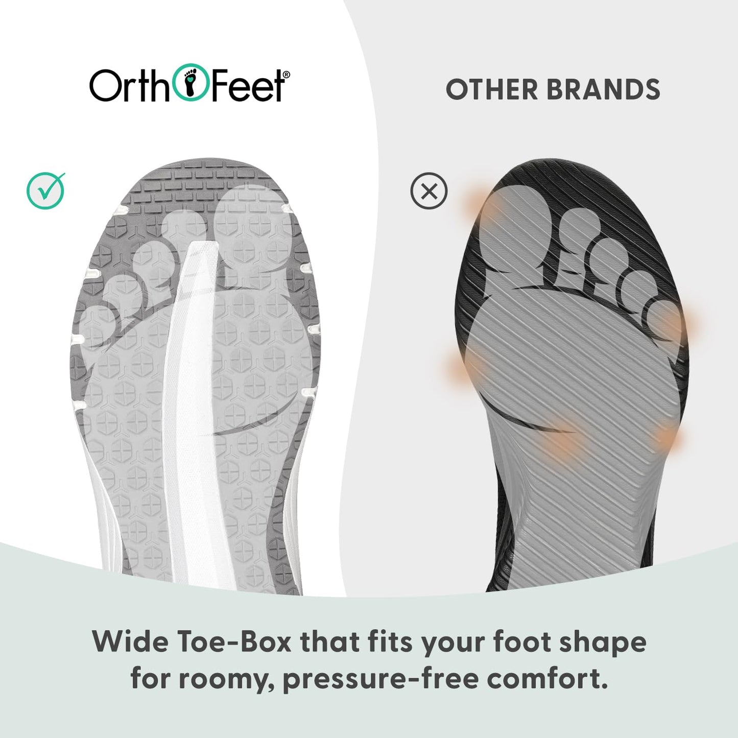 Orthofeet Men's Orthopedic White Hands-Free Tilos Slip-On Sneakers, Size 9.5 Medium