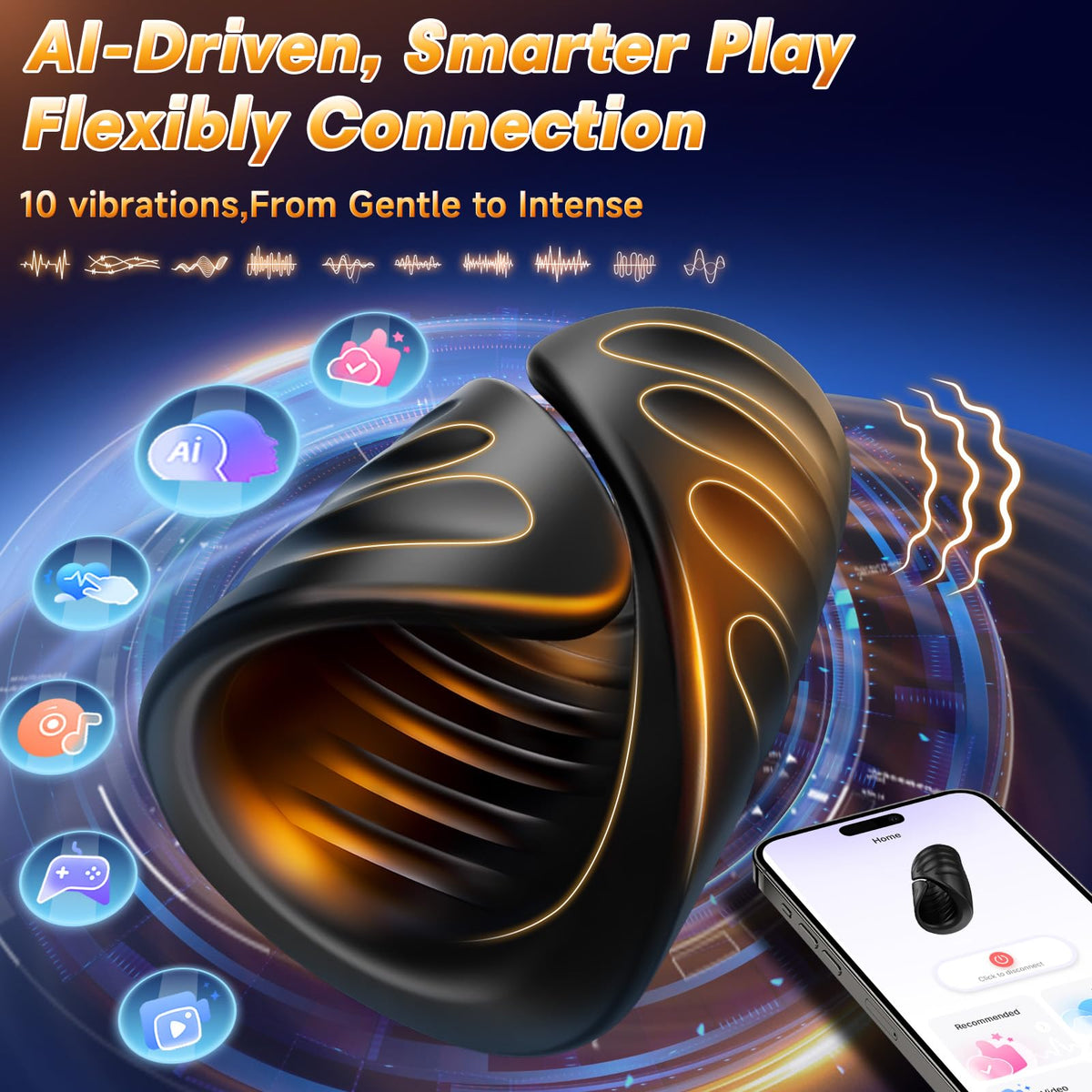 Male Sex Toys for Mens - Male Masturbator Penis Training Vibrator with APP Control, Vibrating Sex Toy Stroker Glans Trainer Stimulator, Mens Sex Machine Masturbators Adult Sex Toys Erotic Massage Gels