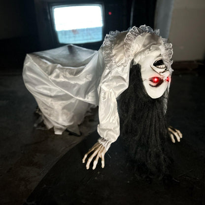 Haunted Hill Farm 3.0-Ft. Life-Size Animatronic Possessed Woman