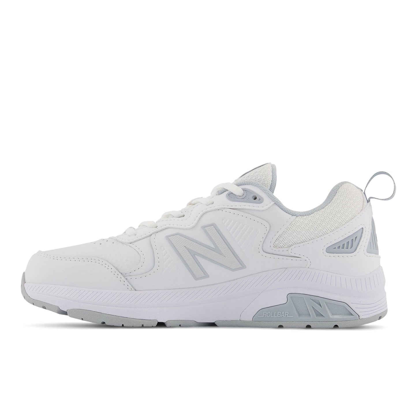 New Balance Women's 857 V3 Casual Comfort Cross Trainer, White/Cyclone, 8 Medium US