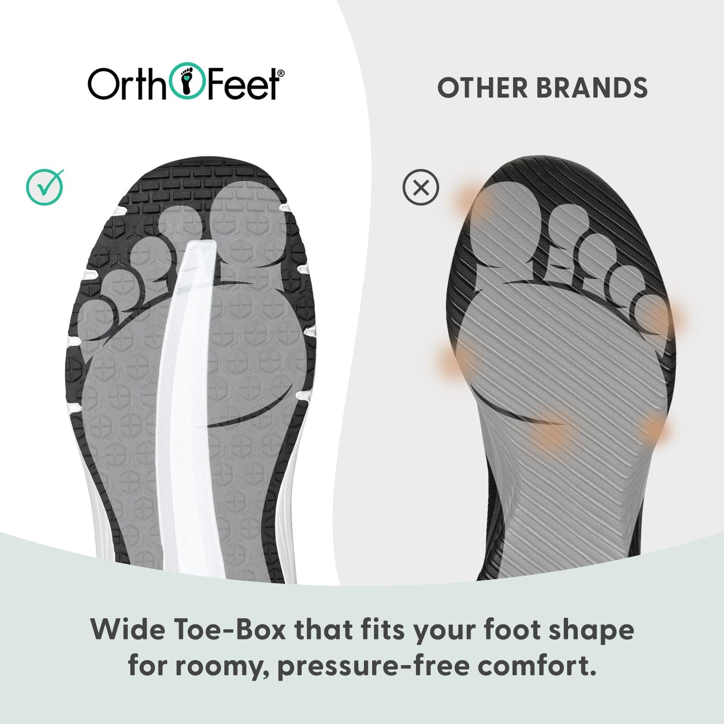 Orthofeet Men's Orthopedic Grey Hands-Free Tilos Slip-On Sneakers, Size 9 Wide