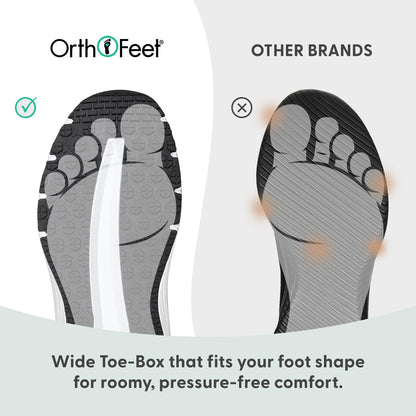 Orthofeet Men's Orthopedic Grey Hands-Free Tilos Slip-On Sneakers, Size 9 Wide