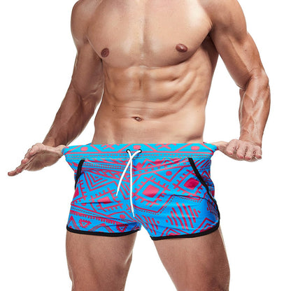 AIMPACT Swim Trunk Men Short Shorts 3 Inch Inseam Swimsuit Athletic Swimwear Mens Swimming Trunks Swim Briefs (Vintage L)