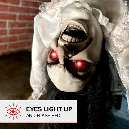 Haunted Hill Farm 3.0-Ft. Life-Size Animatronic Possessed Woman