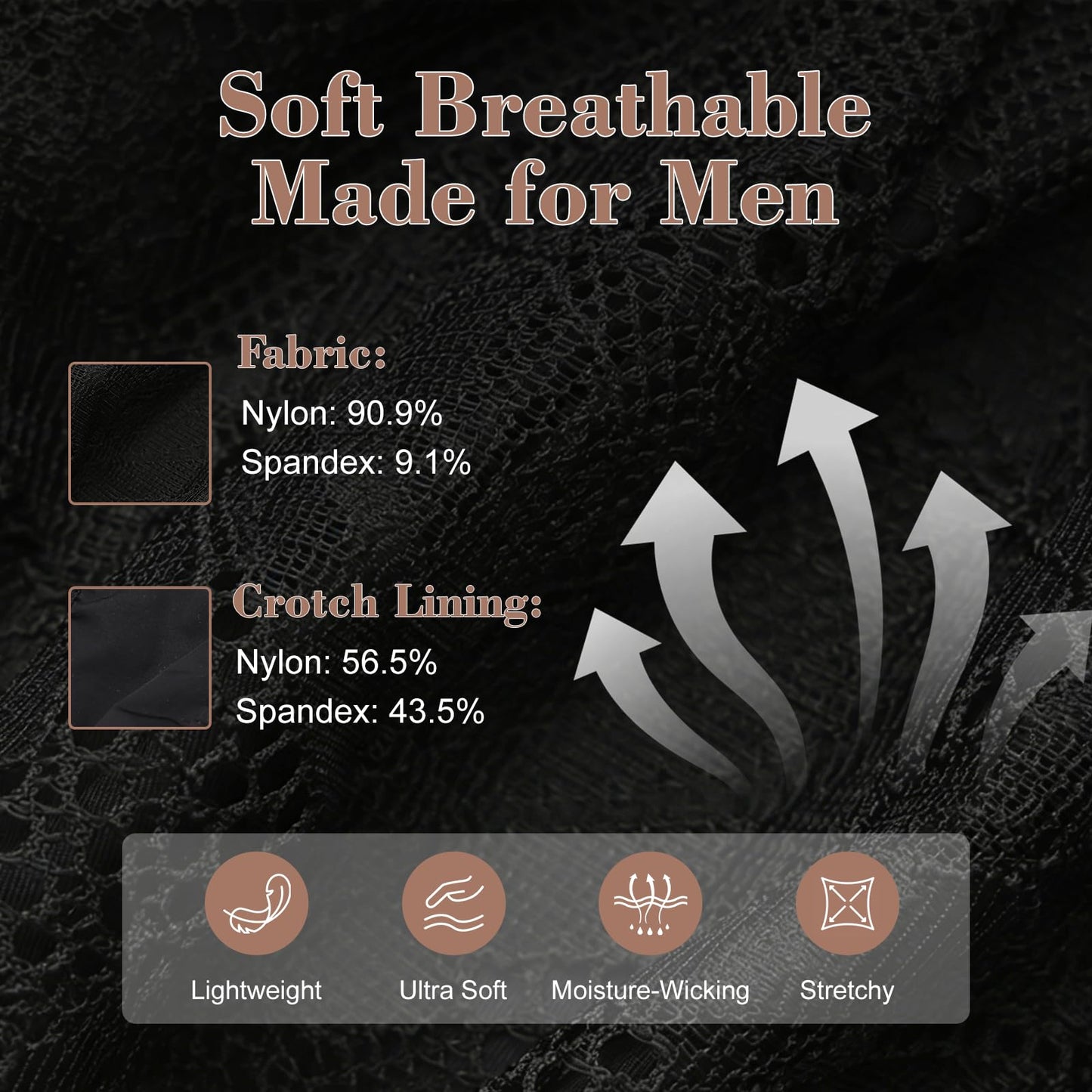 BSZN Men Mesh Underwear, Lace Brief, Sheer Men Panties, Thin Strap Undergarment, Lounge Underwear Black