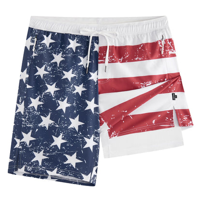 Mens Swim Trunks 9 Inch Compression Liner Quick Dry Board Shorts