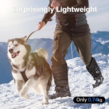 FREE SOLDIER Snow Boots for Men Waterproof Anti-slip 3M Lining Lightweight Tall Outdoor Warm Winter Work Boots (Black 10)