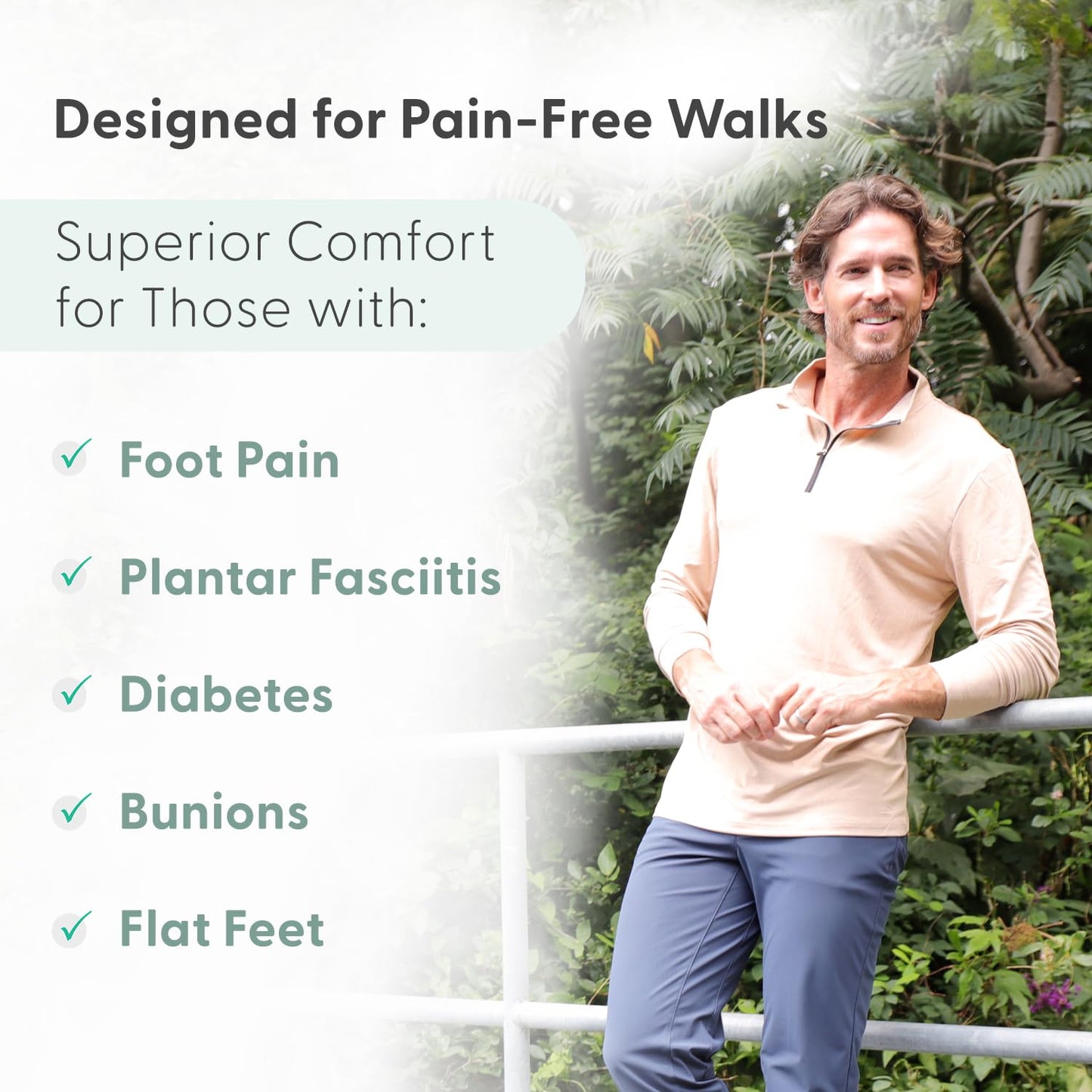 Orthofeet Men's Orthopedic Grey Hands-Free Tilos Slip-On Sneakers, Size 9 Wide