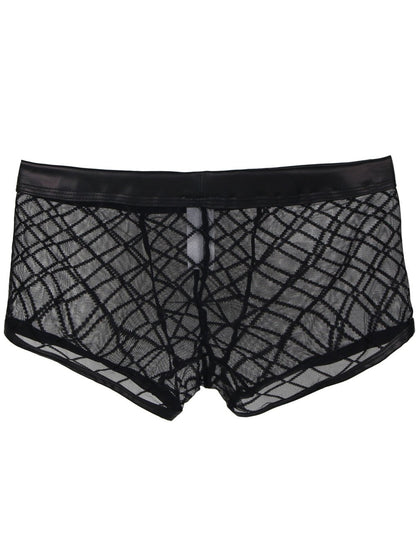 Men's Underwear Lingerie - Sexy Shorts Pants Lingerie for Men See Through Mesh Boxer Briefs