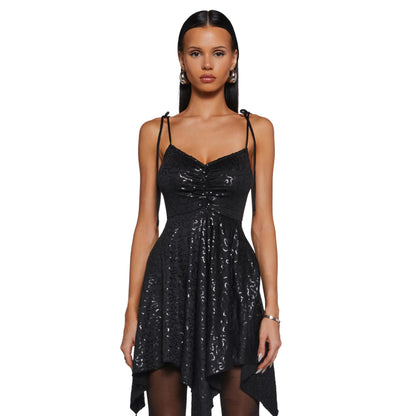 Dolls Kill F is for Fairies Dress by Current Mood, Black Sequin, Small