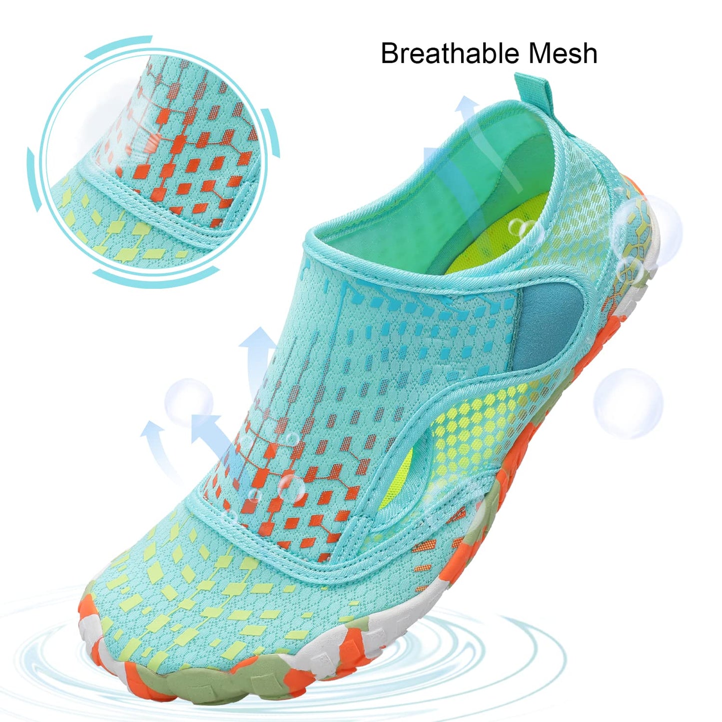 Womens and Mens Water Shoes Thicken Soles Breathable Swim Shoes Cozy Barefoot Athletic Aqua Socks for Beach Pool Diving Hiking Outdoor Water Sports 8.5 Women/7.5 Men