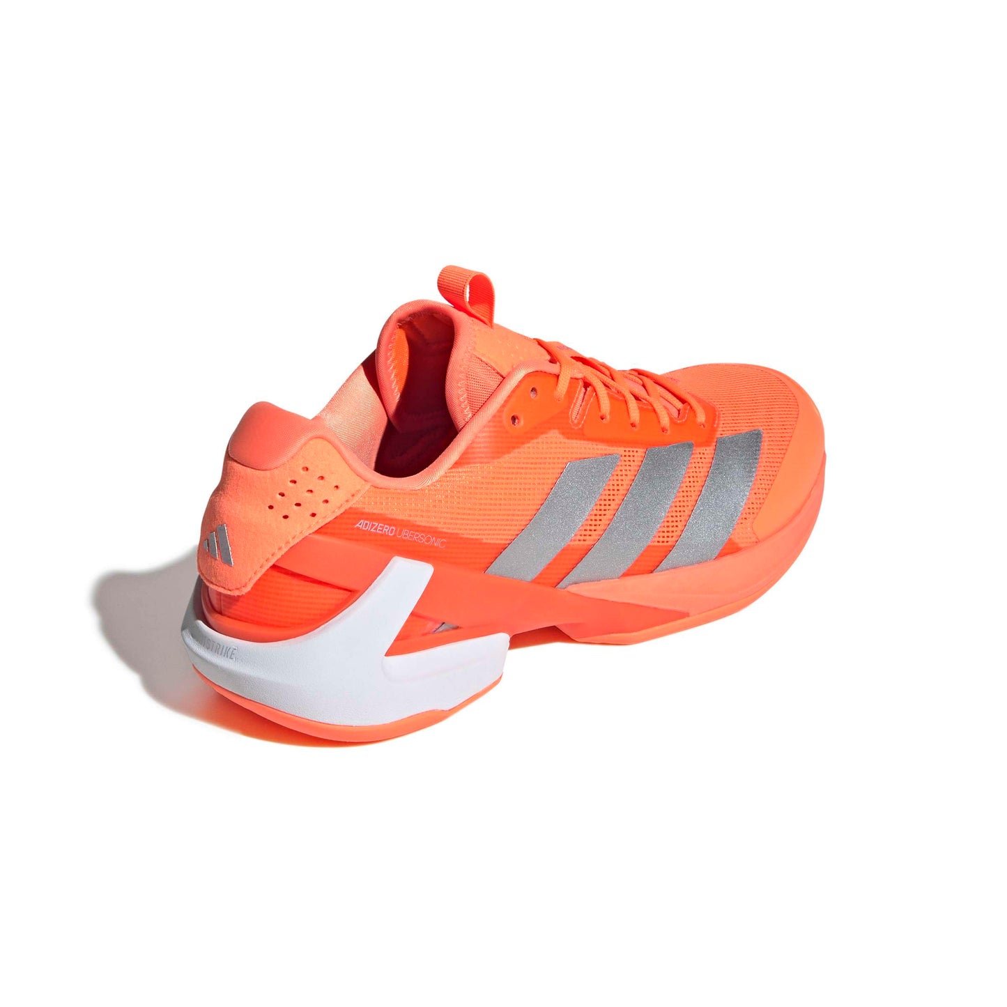 adidas Men's Adizero Ubersonic 5 Tennis, Lucid Orange/Silver Metallic/Black, 14