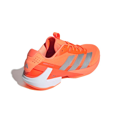 adidas Men's Adizero Ubersonic 5 Tennis, Lucid Orange/Silver Metallic/Black, 14