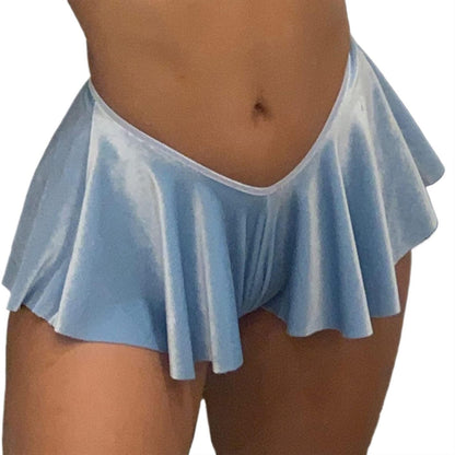 LYWBYXGS Sexy Briefs Men Panties Thongs Ruffled Skirt Dress Costume Panty Skirt Thongs Gay Male Sissy Sexy Underwear Lingerie Boxers (Color : 7007-blue, Size : L)