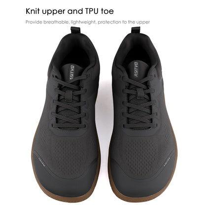 ASITVO Wide Barefoot Shoes Men Gym Zero Drop Sole Minimalist Cross Trainer Width Toe Box Size 10.5 Sneakers Grounding Trail-Running Shoes Dark Grey Oxford 44