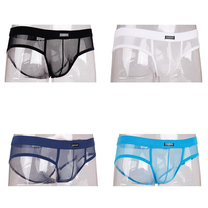 Evankin Men's Boxer Briefs Sexy Underwear Mesh Breathable Gay Low Rise Boxers(37BBNW, 4XL)
