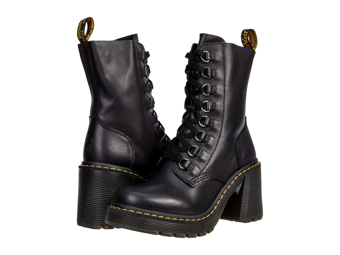 Dr. Martens womens Lace Fashion Boot, Black Sendal Nappa, 7 US