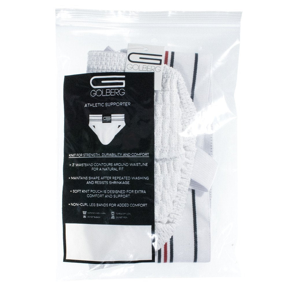 Golberg Mens Athletic Supporter 2 Pack White Large