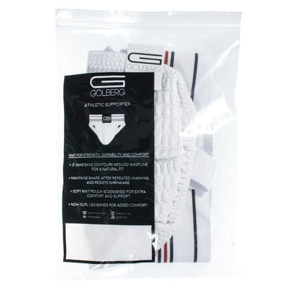 Golberg Mens Athletic Supporter 2 Pack White Large