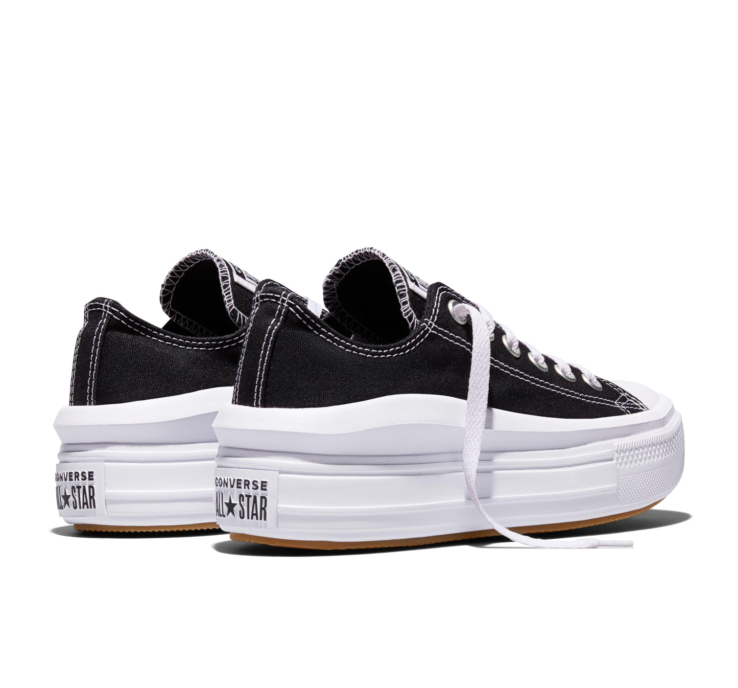 Converse Women's Chuck Taylor All Star Move Canvas Platform OX, Black/White/White, 7