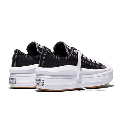 Converse Women's Chuck Taylor All Star Move Canvas Platform OX, Black/White/White, 7
