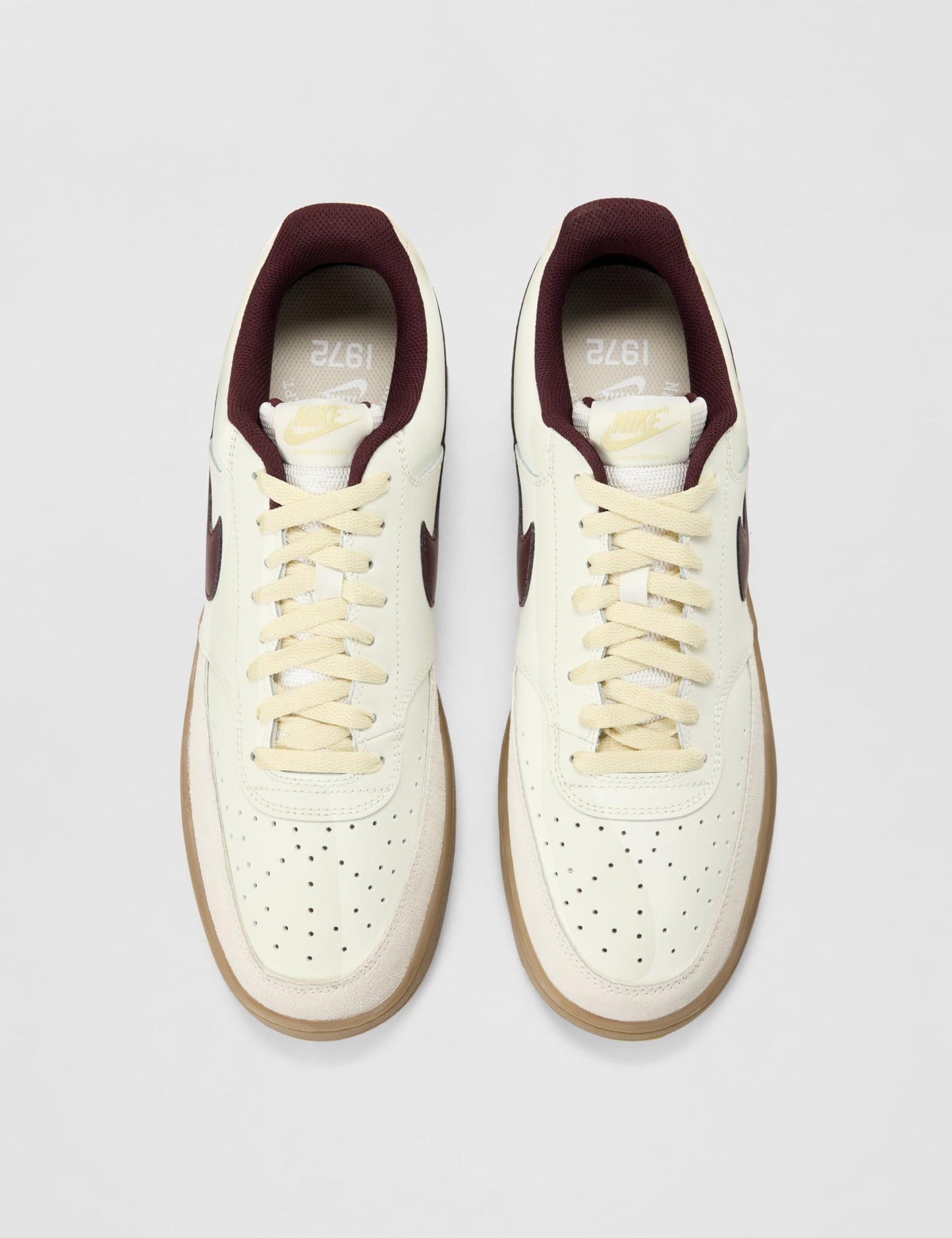 Nike Men's Court Vision Low Shoes, Sail/Burgundy Crush-Light Khaki, 10.5