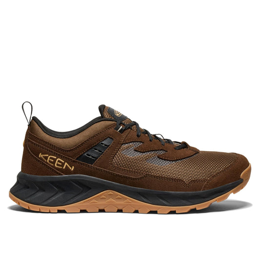 KEEN Men's Hightrail Vent Low Height Durable Lightweight Breathable Leather Hiking Shoes, Dark Earth/Oak Buff, 8