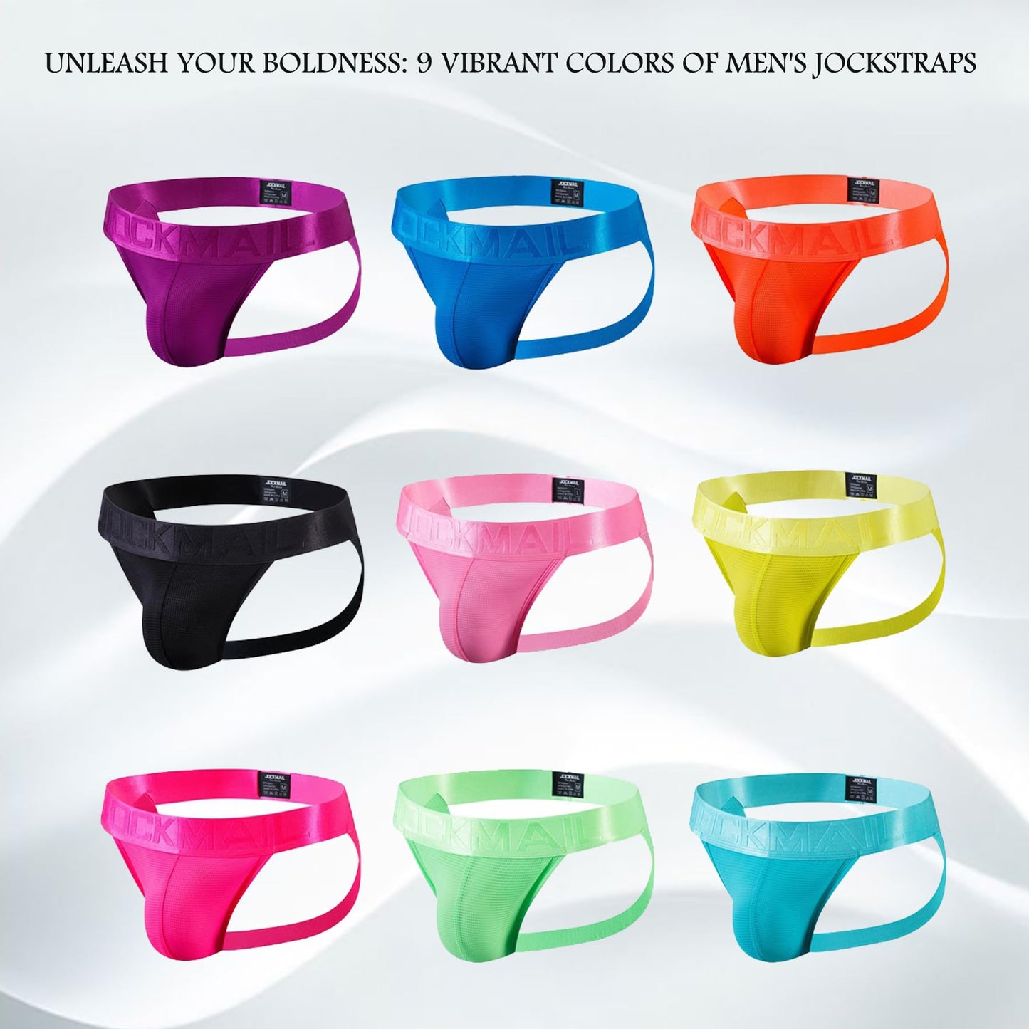 JOCKMAIL 3PCS/Pack Jock straps for Men Breathable Mens Jockstrap Athletic Supporter for Gym,Nightclubs & Special Occasions