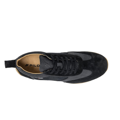 Piloti Endurance Men’s Driving Shoe, Premium Nubuck & Suede Performance Sole for Grip & Pedal Feel Driving Sneakers for Men,Black,9