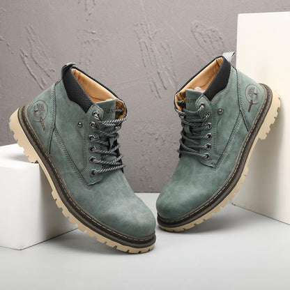 Shaire Men's Leather Chukka Boots | Lace-Up Ankle Boots for Men | Casual Comfort Boots
