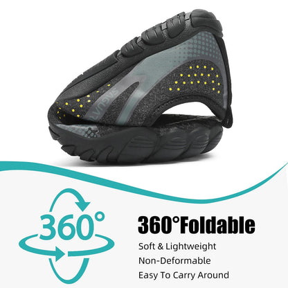 SAGUARO Barefoot Shoes Men Wide Toe Box Minimalist Trail Runner Sneakers Mens Fitness Gym Shoe FastⅠSize US 9.5 Women/7.5 Men Black
