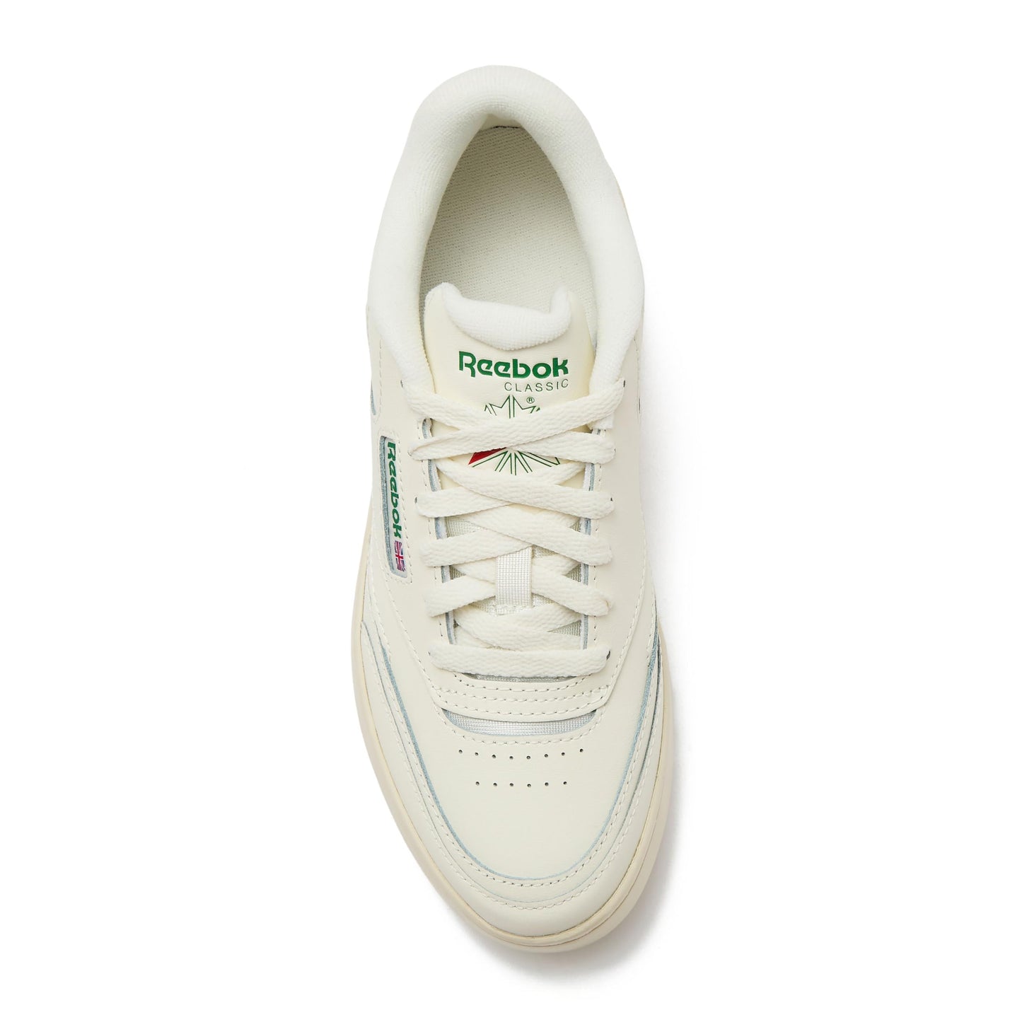 Reebok Club C Extra Platform Sneakers for Women, White Casual Tennis Women's Fashion Sneakers, Womens Shoes Size 5 to 11, Chalk/Chalk/Glen Green, 9.5 Medium