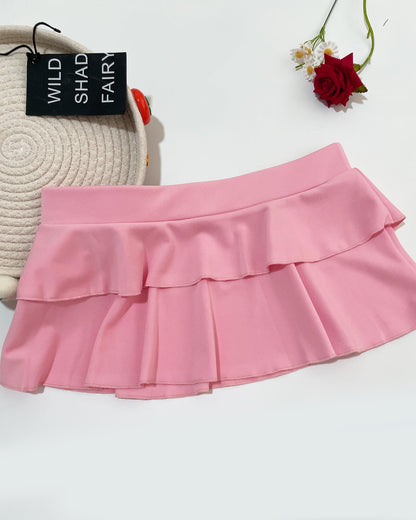 Men's Costume Outfit -Ruffled Sexy Layered Mini Skirt Sissy Outfit- Crossdressing