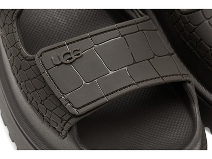 UGG Women's Goldenglow Embossed Sandal, Dense Smoke, 10