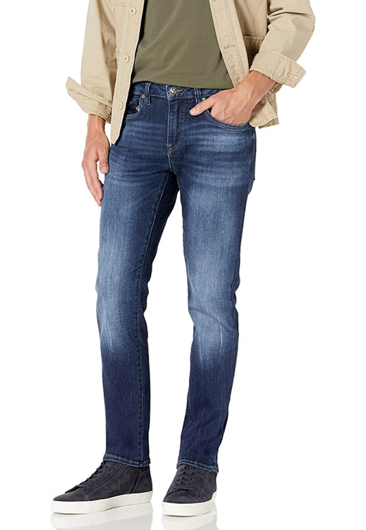 Buffalo David Bitton Men's Ash Fashion Jeans, Sanded and Faded Indigo, 31W x 30L