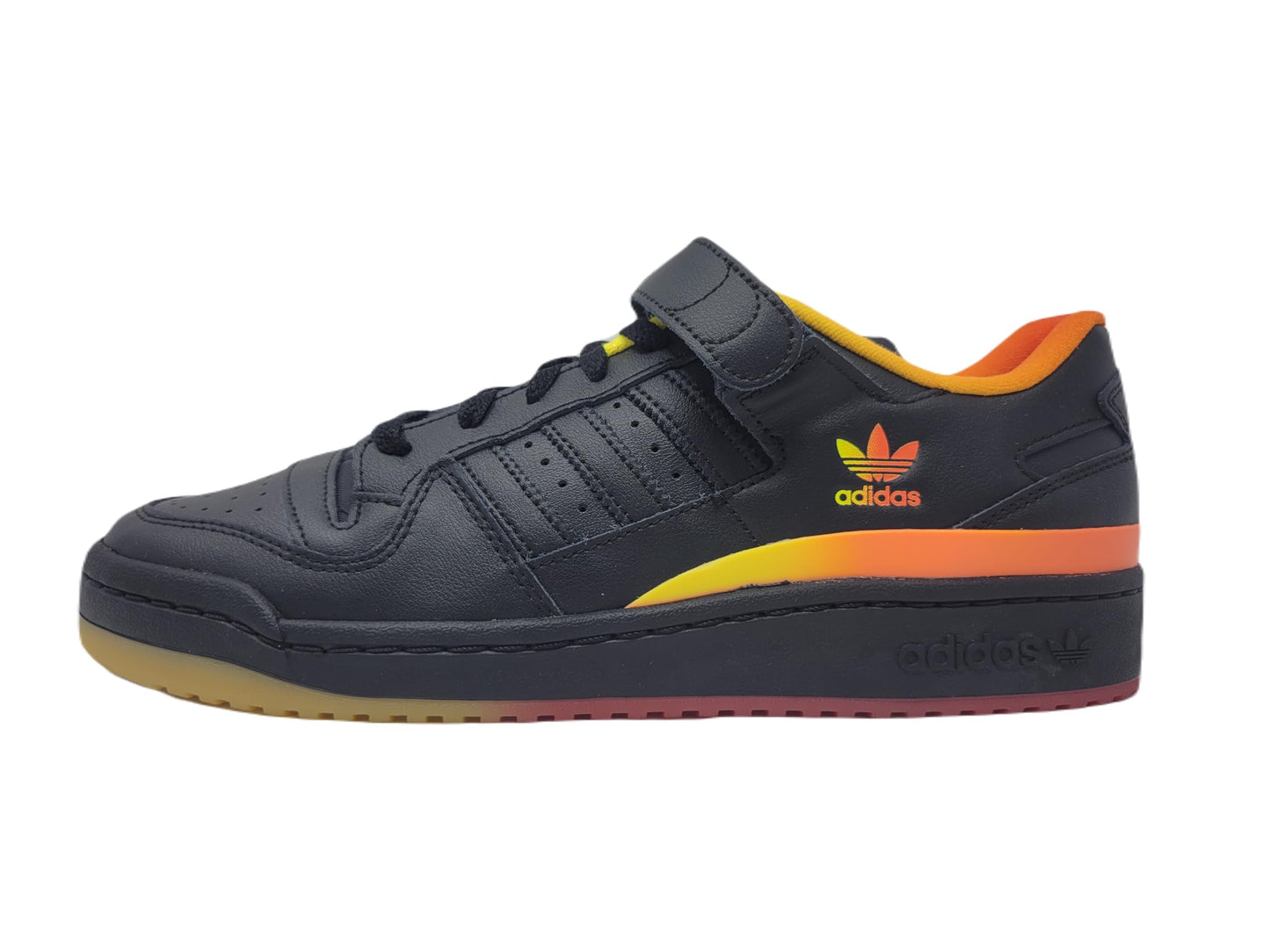 adidas Originals Men's Forum Low Sneaker, Core Black/Core Black/Seismic Orange, 12 M US