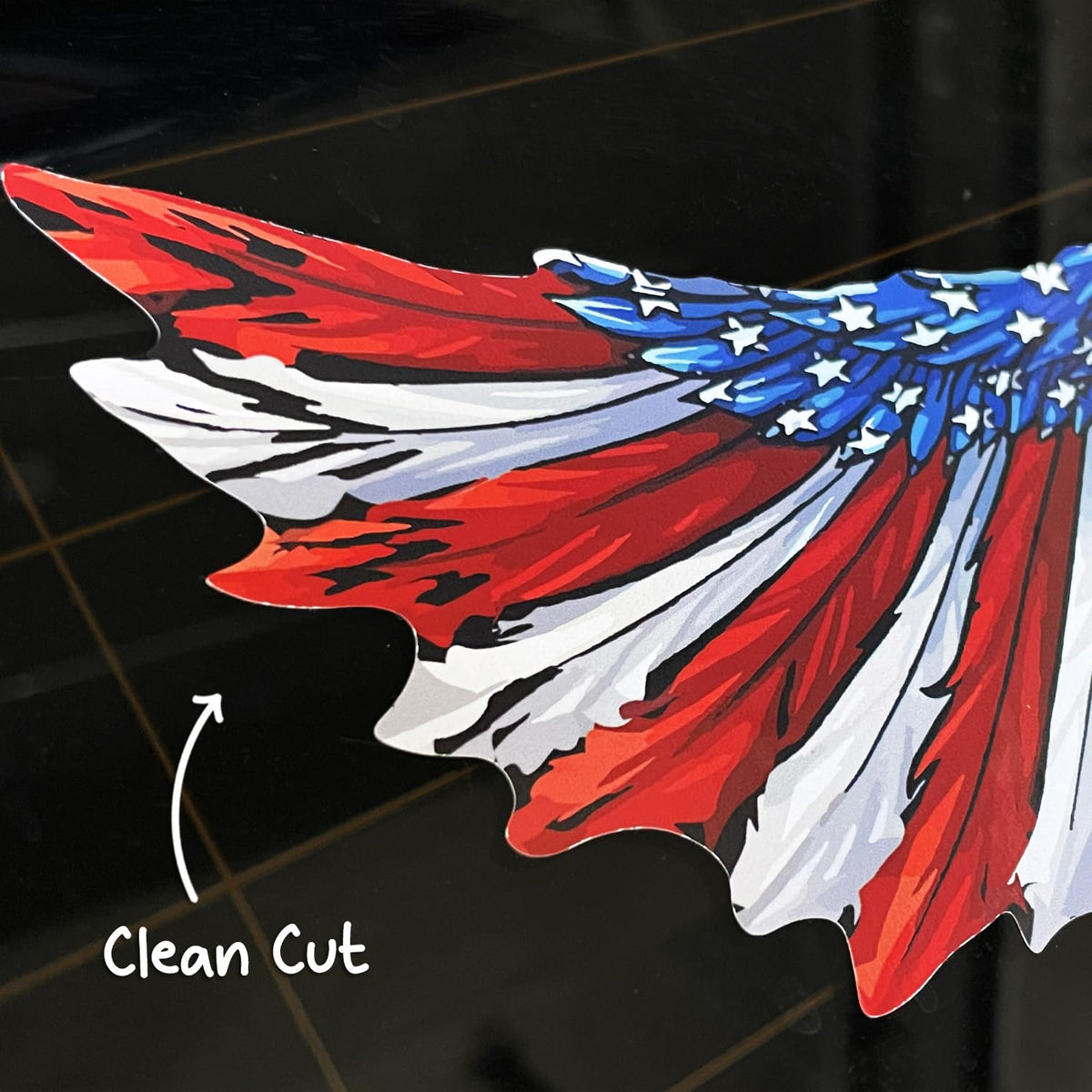 Removable 11.5 inch American Bald Eagle Flag Decal Sticker for Trucks, Cars, Anywhere Vinyl Bumper Patriotic Waterproof for Trailer