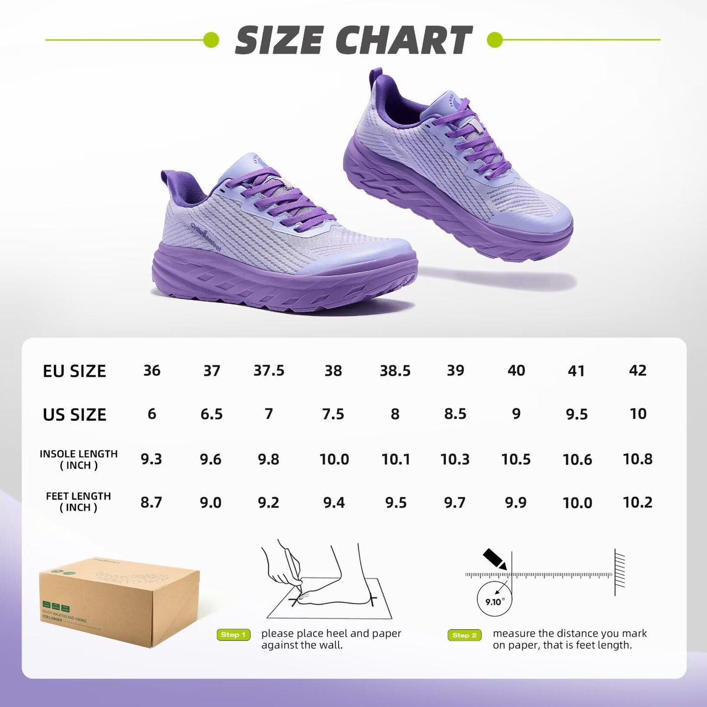 Women's Orthopedic Diabetic Wide Sneakers: Soft Arch Support Recovery Heel Spur Standing Sneakers, Fashion Plantar Fasciitis Hammer Toes Flat Feet Thick Sole Sports Shoes Purple Size 9