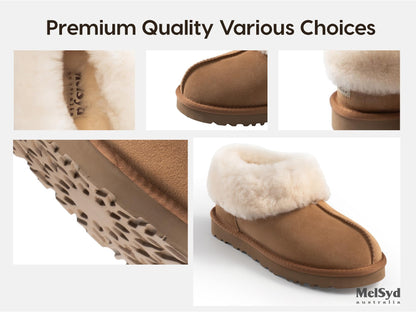 Sheepskin Slippers Womens with Arch Support: 100% Australian Shearling Lining & GEL Plantar Fasciitis Insoles - Thermal Winter Moccasin Boots for Men,Moms Nurses Indoor Outdoor - Chestnut Size 9