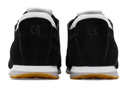Cole Haan Women's Shoes - Grandpro Low Profile Runner Energyweave Sneaker, Black Suede/Leather, 10.5-B US
