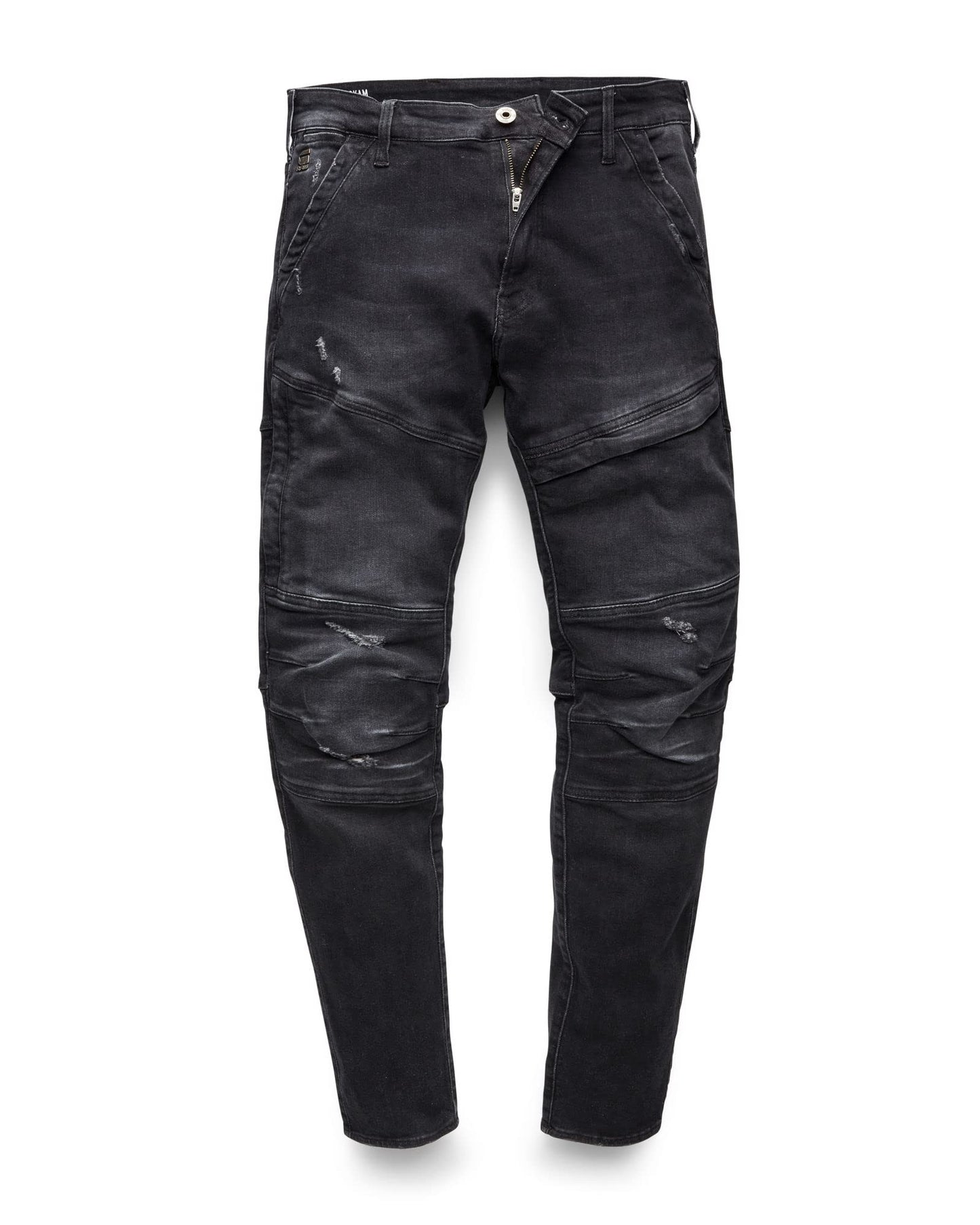 G-STAR Raw Men's Rackam 3D Skinny Fit Jeans, Medium Aged Grey Destroyed, 30W x 32L