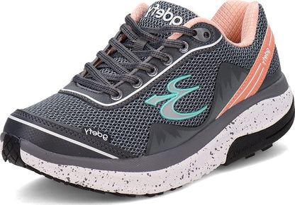 Gravity Defyer g-defy Mighty Walk Women’s Orthopedic Comfort Shoes Plantar Fasciitis | VersoShock All-Day Comfort | Wide Toe Box | Reduces Pain for All Activities Gray, Pink