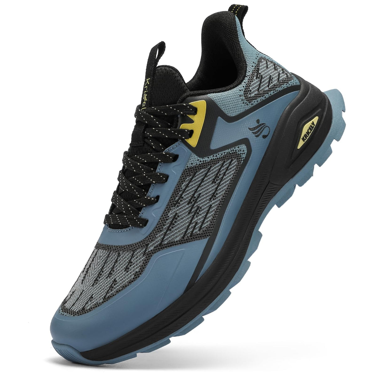 Kricely Men's Trail Running Shoes -Hiking & Non-Slip Light Blue Size 13