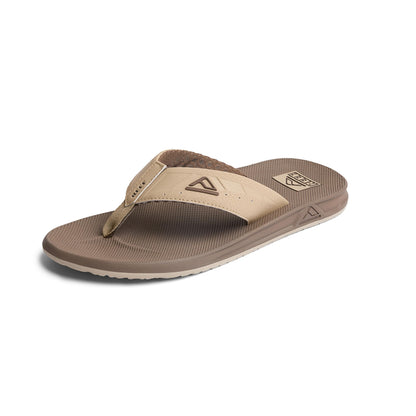 Reef Phantoms Mens Beach Flip Flop, Water Friendly, Soft and Supportive Molded Footbed, Tan/Tan, 9