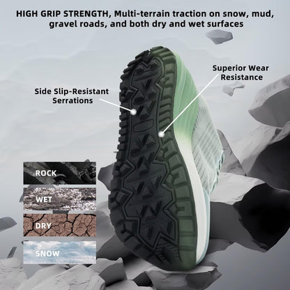 Men's Orthopedic Wide Comfortable Trail Sneaker: Casual Plantar Fasciitis Heel Spurs Arch Support Orthotic Neuropathy Pain Relief Trekking Shoes, Slip On Hammer Toes Leisure Walking Shoes Mint Size 12