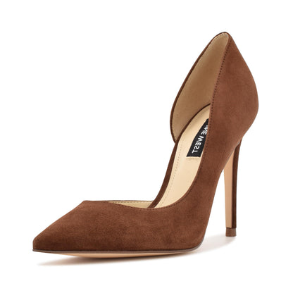 Nine West Women's Folowe Pump, Medium Brown Suede 210, 8