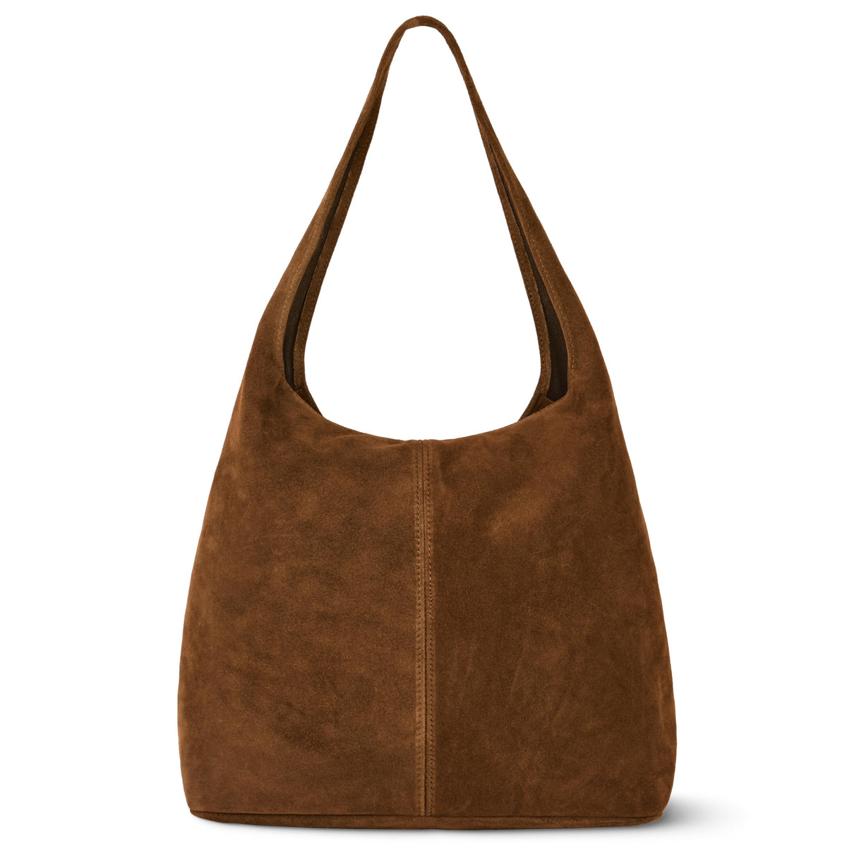 Italian Genuine Suede Hobo Handbag for Women, Large Slouchy (Mocha)